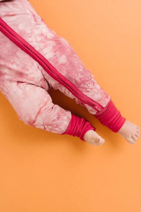 Pink Bamboo Convertible Footie